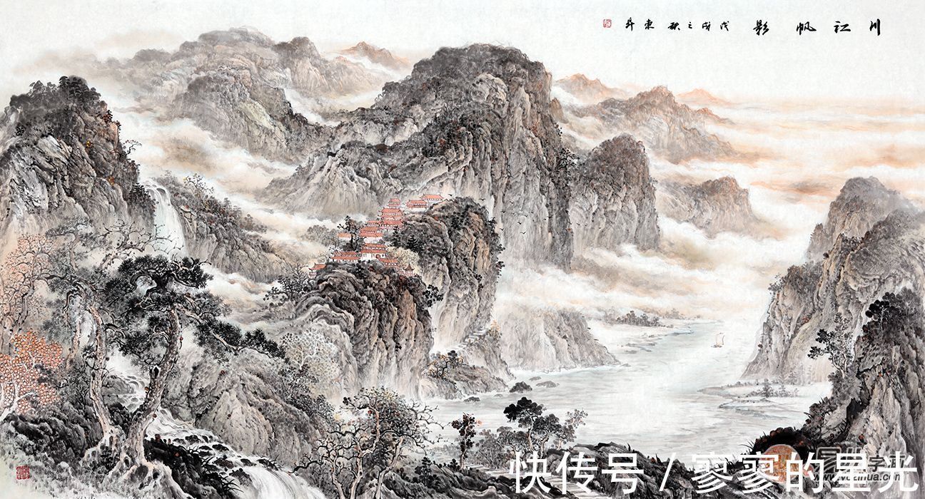 山水画$赵洪霞山水画 诗意韵无穷 风光无限好