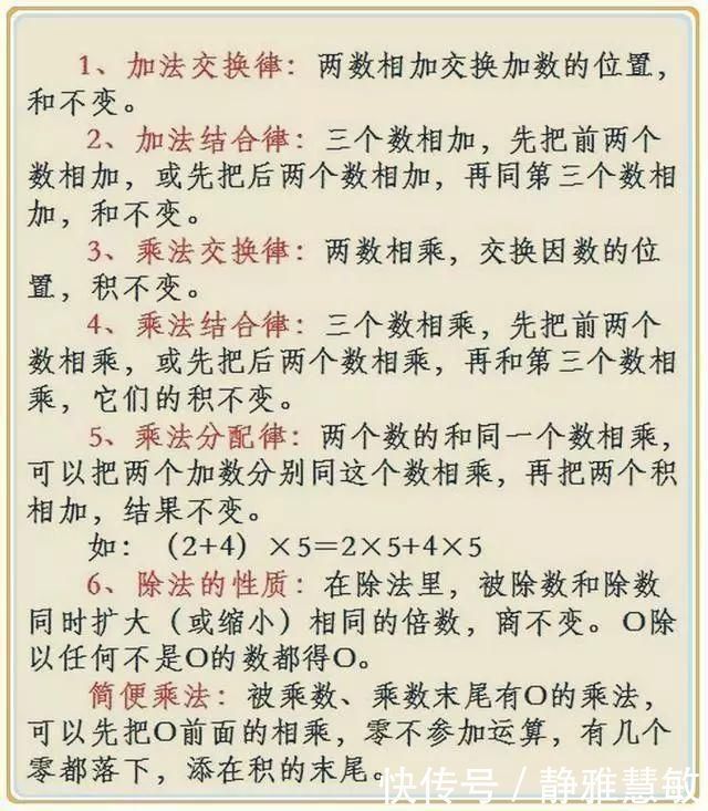 数学老师直言：小学6年次次100的孩子，这份资料早已倒背如流