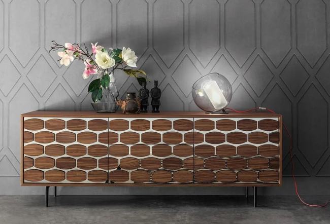 意大利家具|意大利家具TONIN CASA:灵动的客厅边柜,满满的艺术感