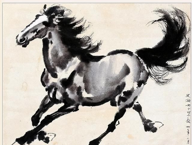 骏马$徐悲鸿3200万的骏马图,被质疑是赝品,缺少油画的韵味感觉