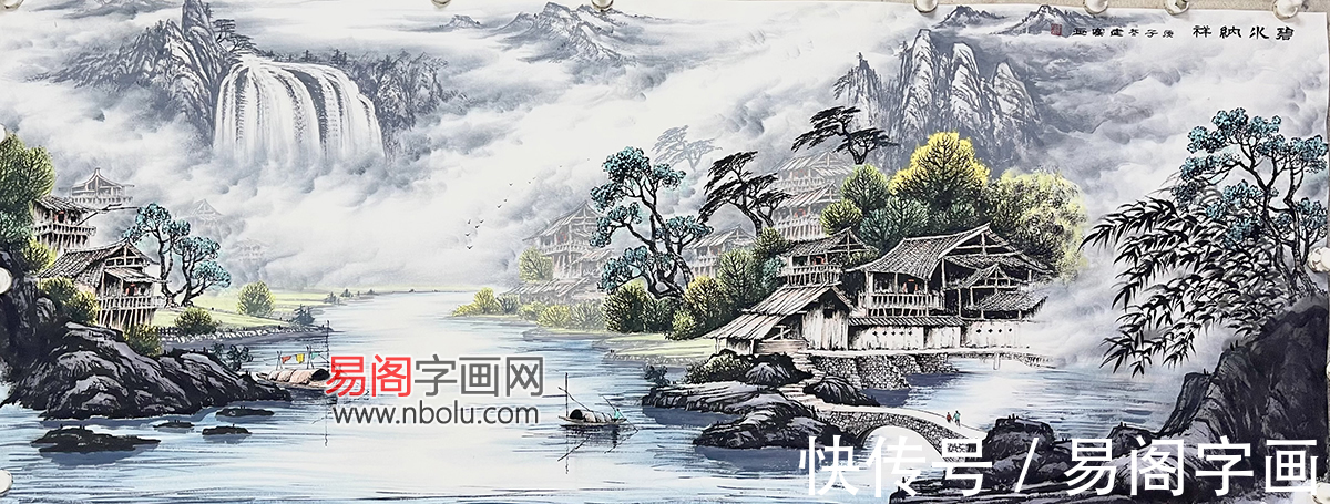 山水#画家李建寨 精研古法博采新知 传承彩墨山水经典