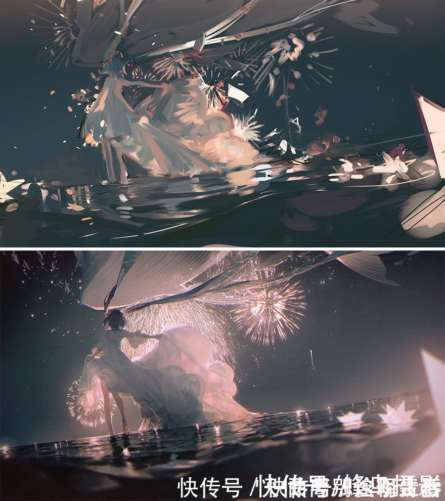 艺术家们@27个初稿与成品对比照,前后差距太大,网友:这是同一副画吗