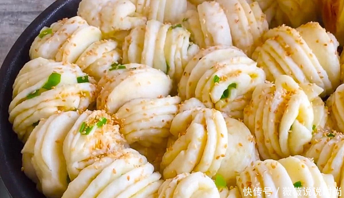 花卷|用面粉做生煎花卷,比馒头好吃太多了,一锅还不够吃