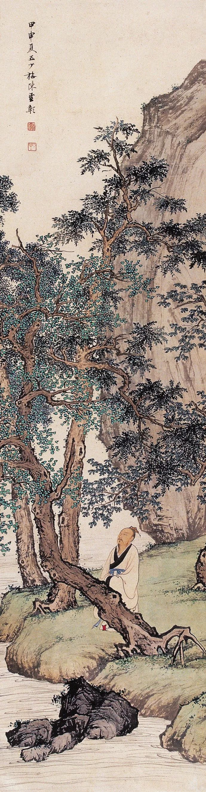 陈少梅$他被誉为“当代唐伯虎”“唐寅以后第一人”，真不过分