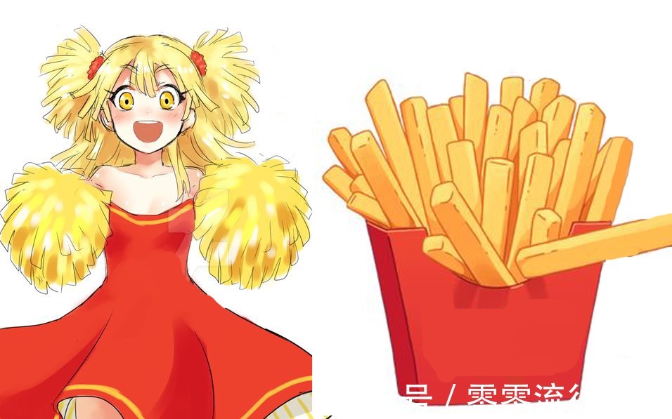 蛋糕|常吃的零食拟人成可爱妹子,蛋糕变魔法少女,甜筒太可爱不忍心吃