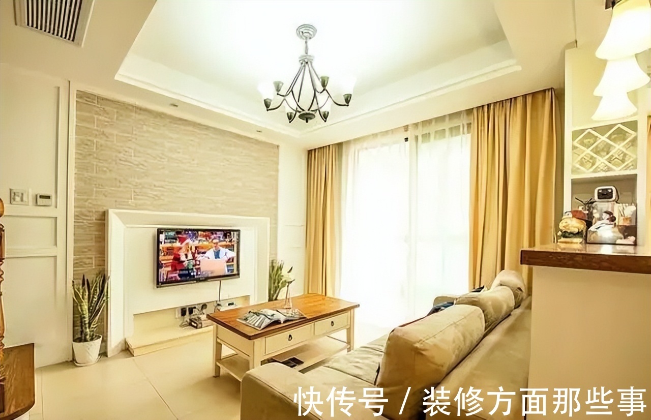 装修|107平浅黄美式风三居室,小餐厅显得简洁又整齐