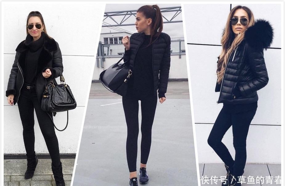 学会|黑色短款羽绒服,时髦百搭的秋冬穿搭法,三分钟就能学会
