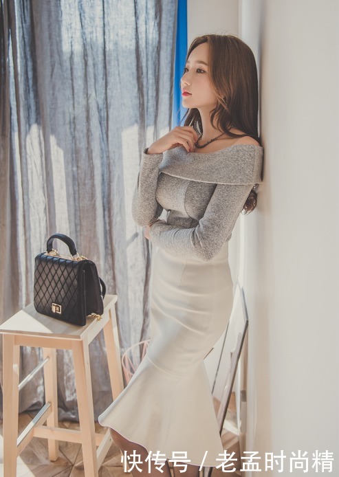 搭配|长款灰色大衣搭配同色系高跟鞋, 温柔又大方!