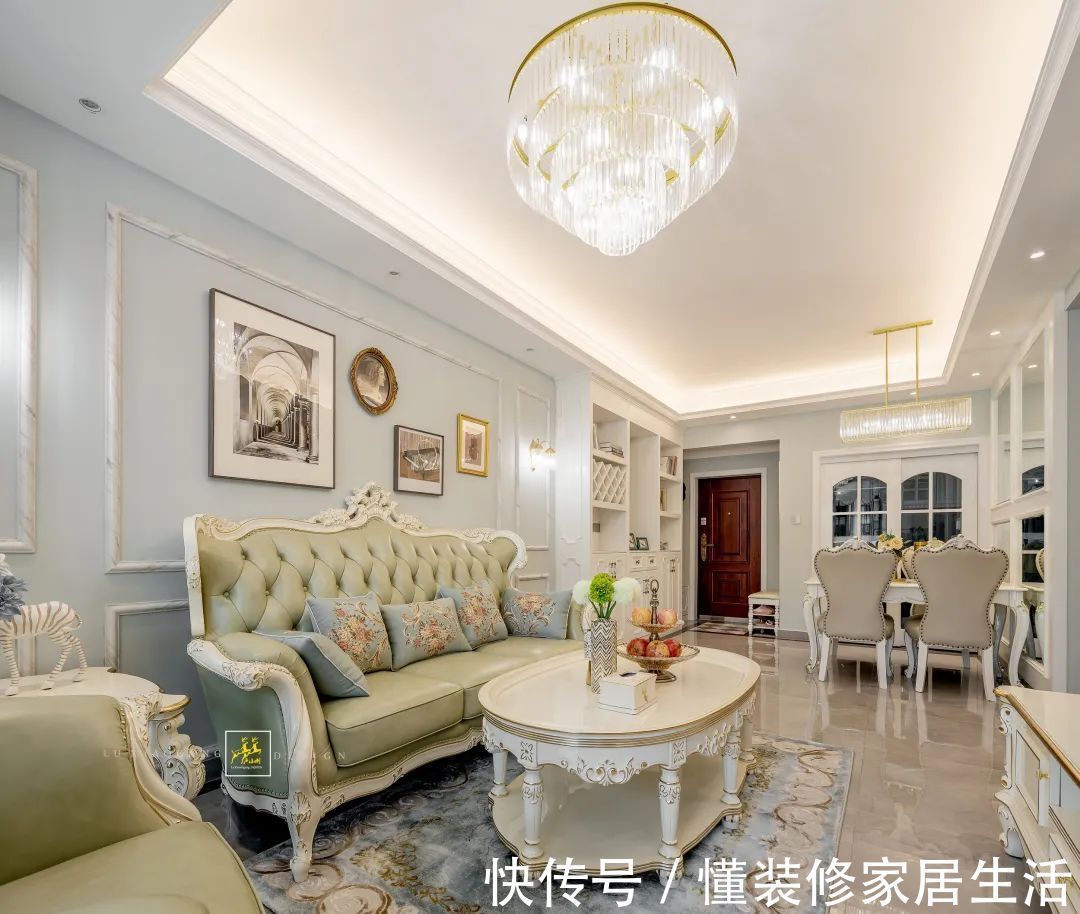 简欧风|93㎡简欧风,轻松舒适的华丽,浪漫精致而高级