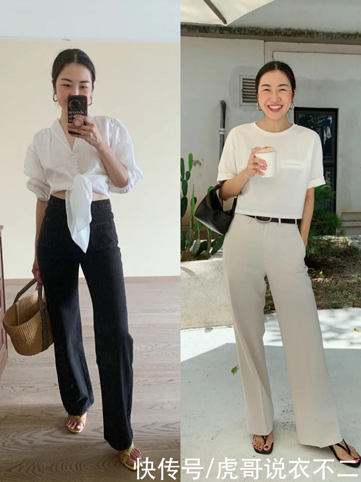 女人|40岁女人的“无龄感”穿搭，靠5种基础款就行了，简约减龄又时髦