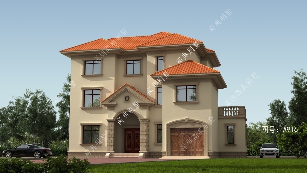 造型|三层欧式别墅,造型丰富大气,漂亮精美。?