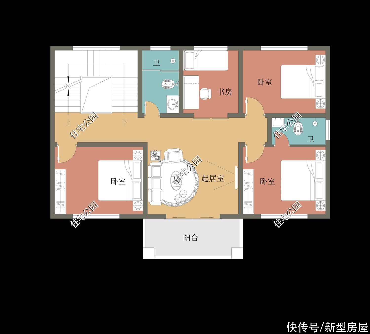 起居室|爸妈、我和弟弟各选了三套户型，大家看看哪套更适合农村建？