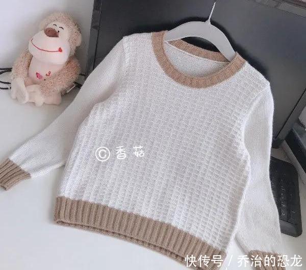 织毛衣超简小格子儿童羊绒打底毛衣(有编织图