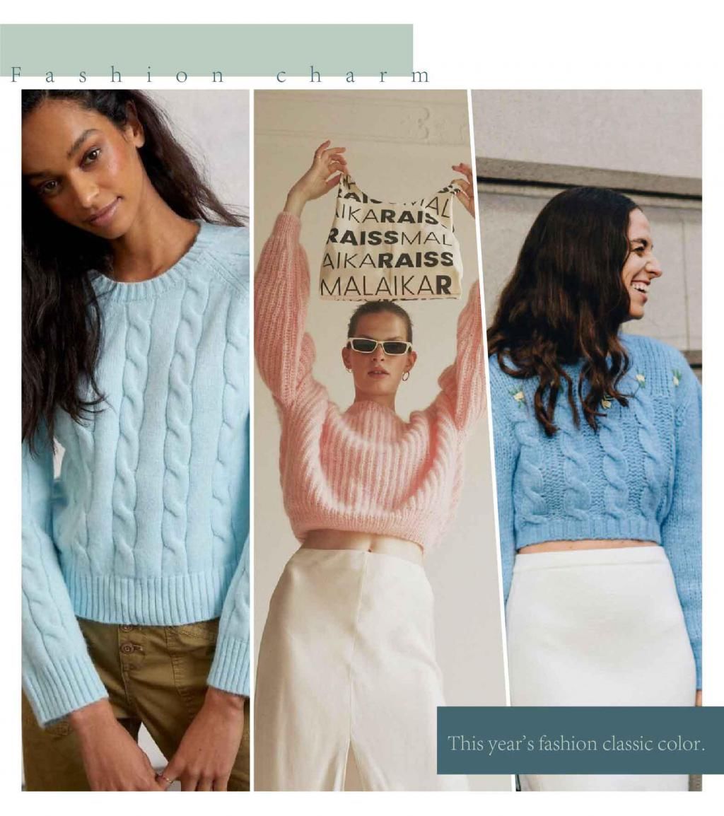 开春赶紧告别黑白灰，彩色毛衣有春日feeling，减龄又清新