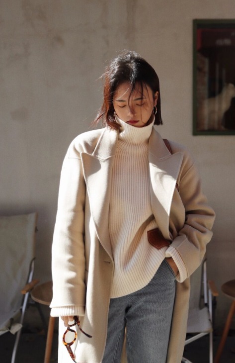 针织衫 普通人穿大衣,只要学会选款和搭配,也能时髦不俗气!
