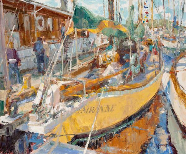 塔尔萨大学&窗外的景色 浓郁的色彩,戴安娜·恩斯沃思的风景油画