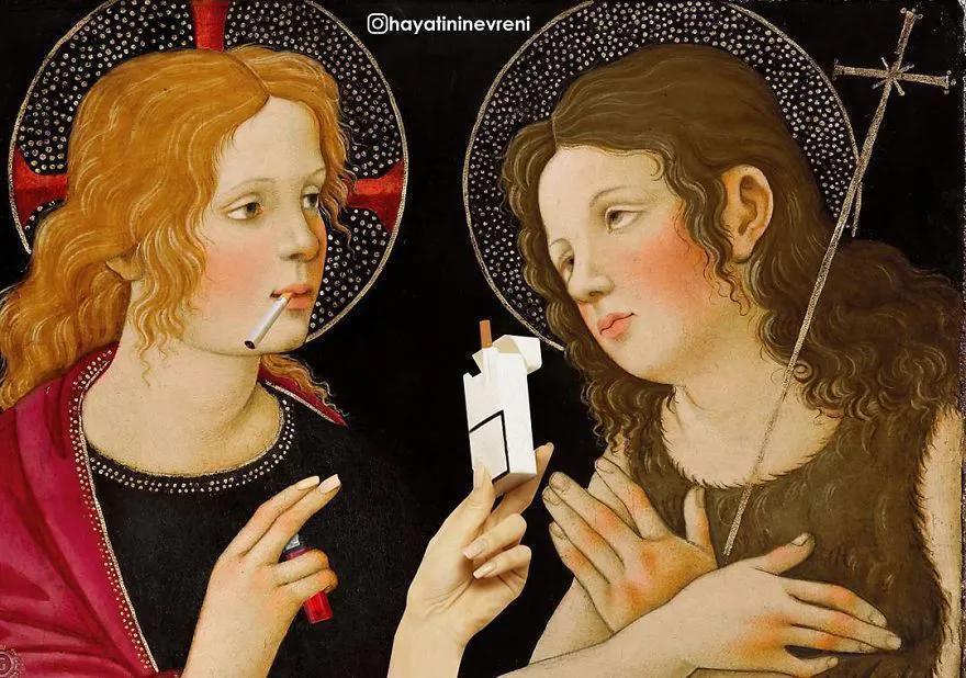 阿尔勒!艺术PS大神恶搞世界名画,梵高和蒙娜丽莎哭晕在厕所…