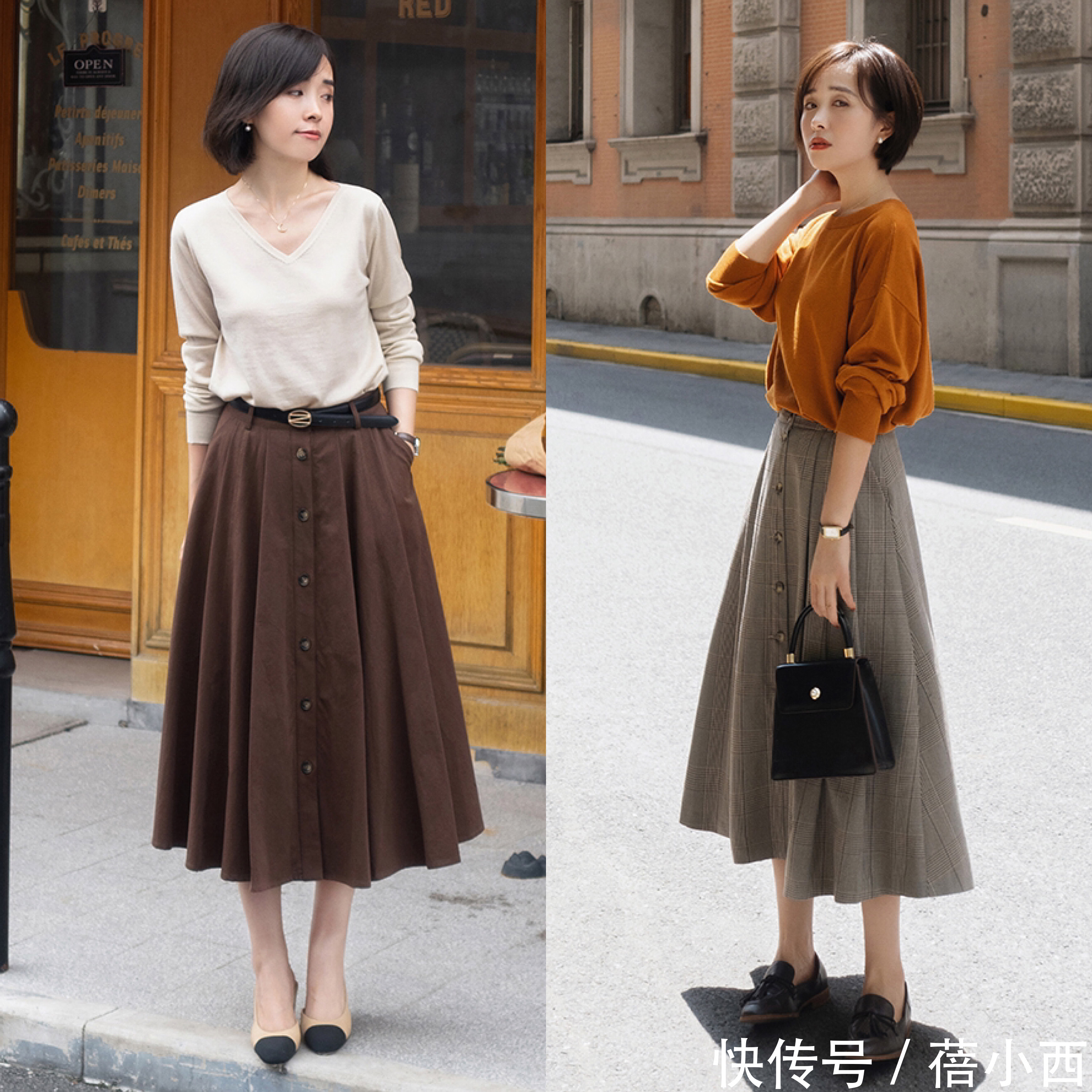 牛仔|真正有高级感的女人，早秋第1件单品首选“半身裙”，chic又洋气