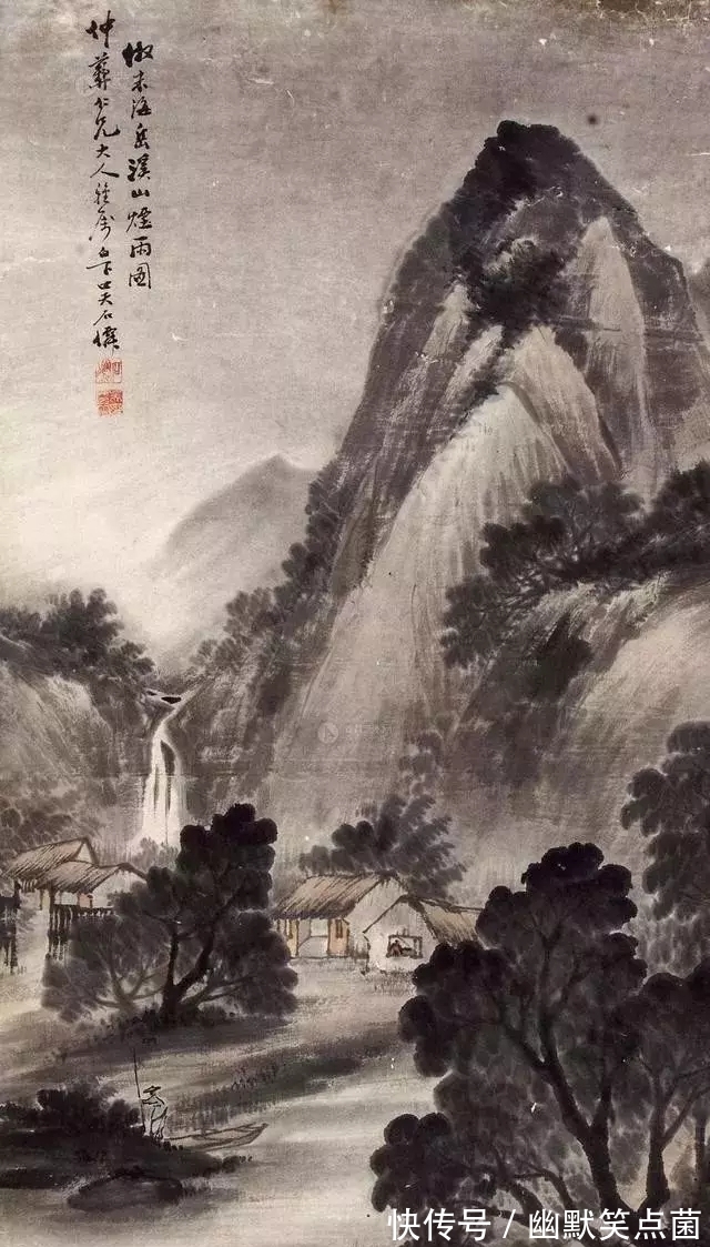 烟雨蒙蒙$海派山水画大家|吴石仙的烟雨蒙蒙