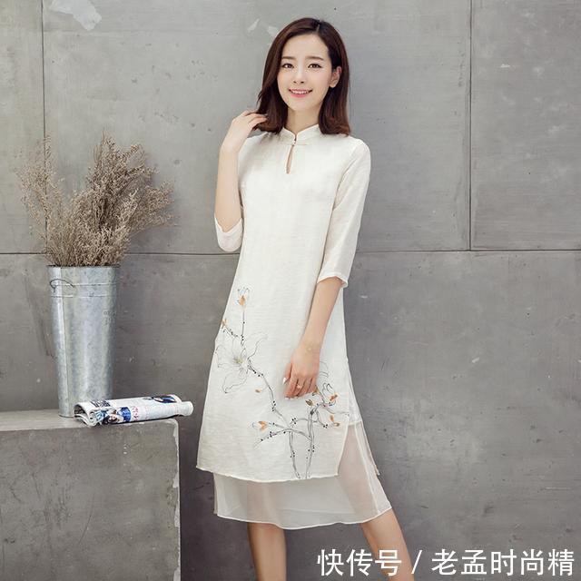 印花|改良旗袍轻松演绎复古时尚，让妹纸们更加的知性优雅、明艳动人