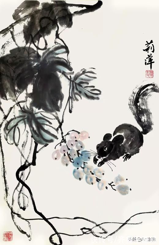 郭味蕖@画家韩丽萍花鸟画作品（组图）