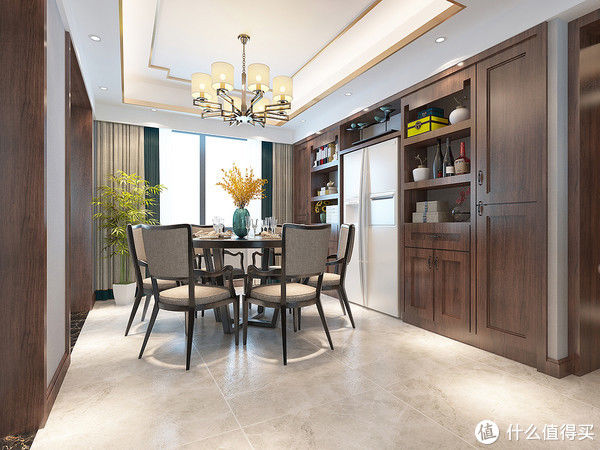 新中式风|长沙夫妻的266㎡新中式风装修火了，入户就足够惊艳，客厅韵味十足