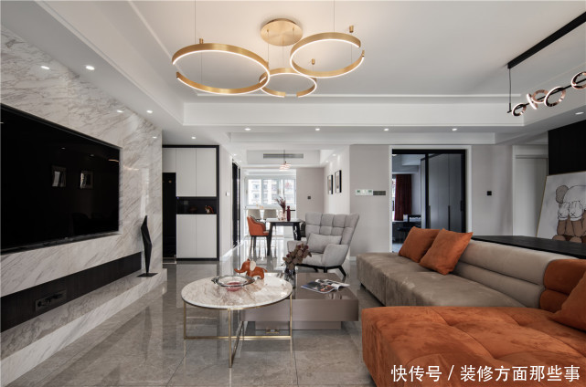 现代风|108平现代风三居室合理的布局,让杂乱无序的毛坯房“大换脸”