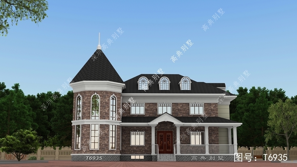 老虎窗|两层农村别墅，外观设计非常漂亮，带有老虎窗俏丽可爱。