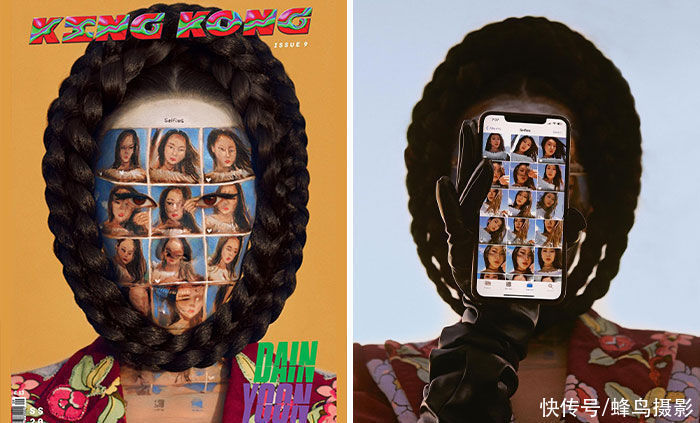 艺术家|韩国一女学生在身上画画,脸和牙齿都不放过,犹如“贞子”再现