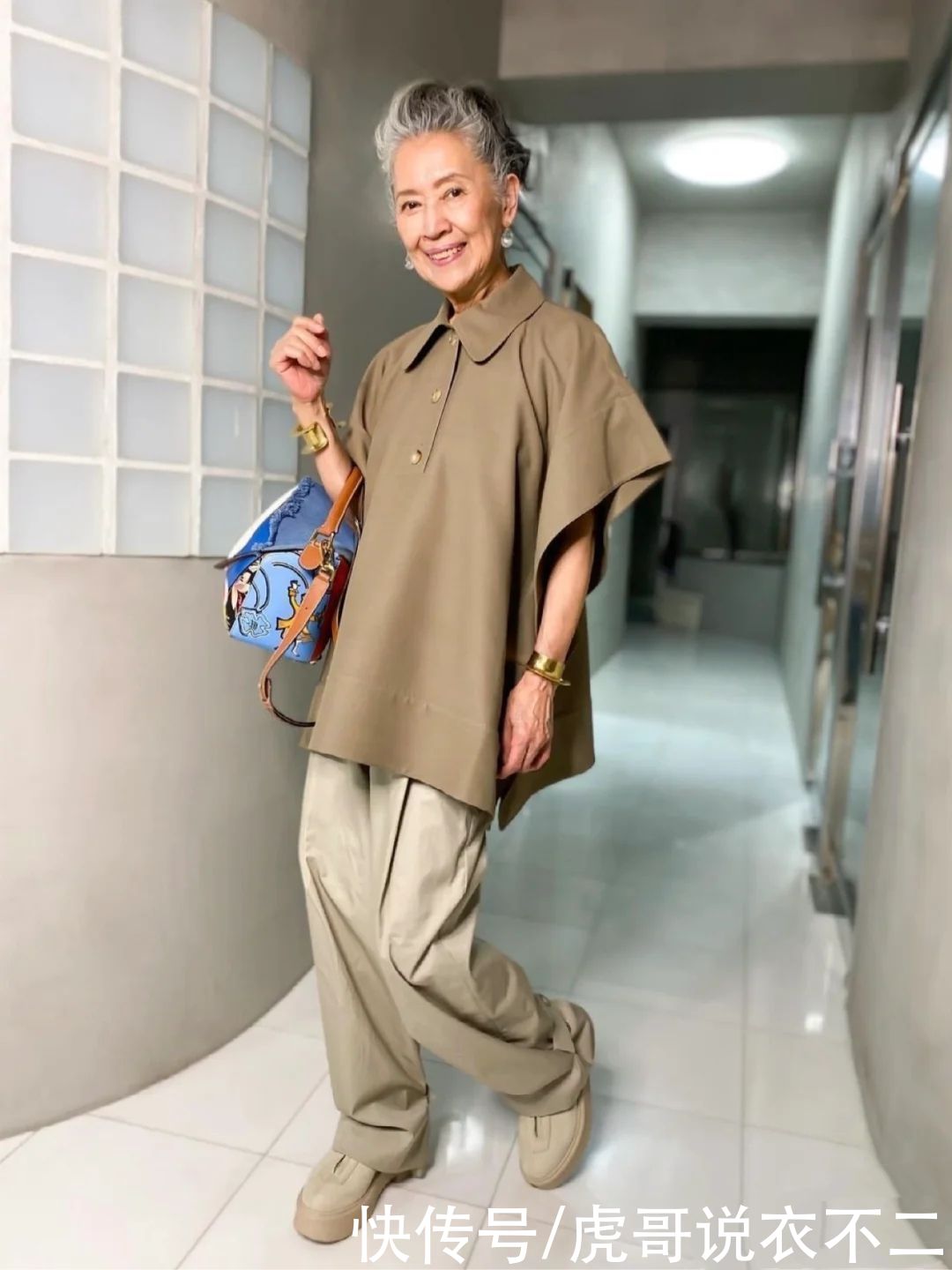 年纪|上了年纪的女人，学日本奶奶这样穿，“不露腿”也比小姑娘更抢眼