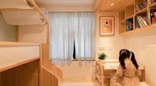 书桌|45㎡网红学区房,一家三口毫不拥挤,还有儿童游乐场