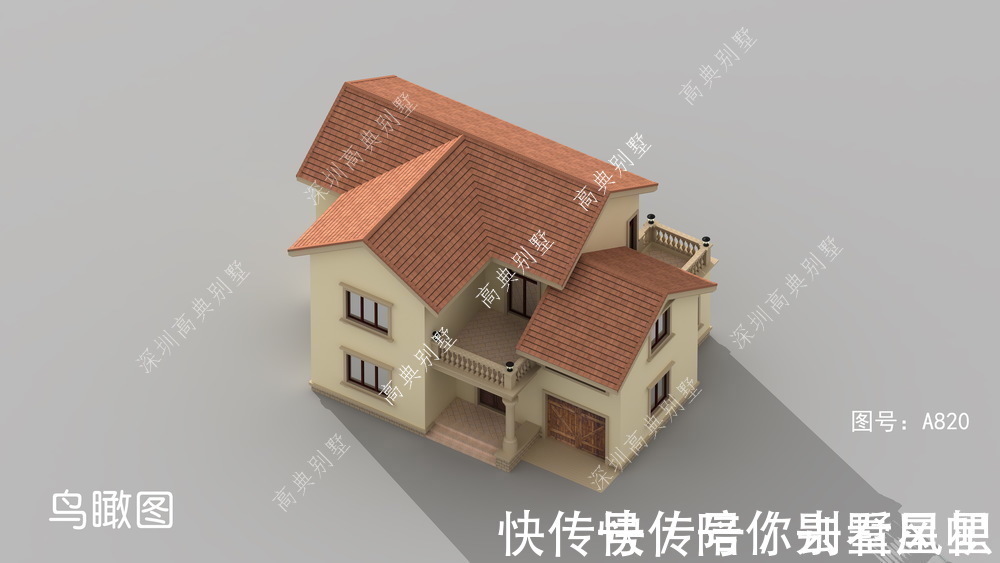 欧式|欧式小别墅,外观干净清新,给人清爽宁静的感觉。