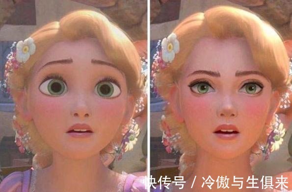 迪士尼动画|五官变正常的迪士尼公主,爱丽儿公主最可爱,艾莎女王失去美貌