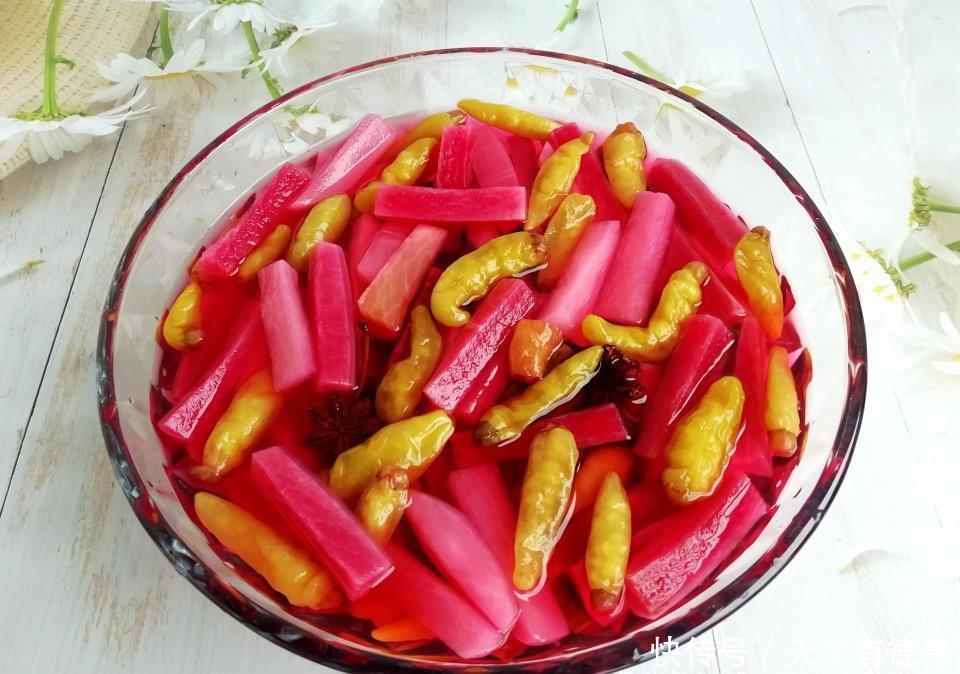 好吃|泡萝卜最简单最快速的做法,酸甜爽口,开胃下饭,放10天都不坏!