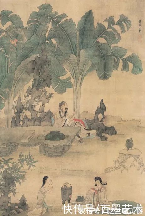 痛饮读骚图|画中狂士，兼得于亦剑亦箫之美——明代画家陈洪绶