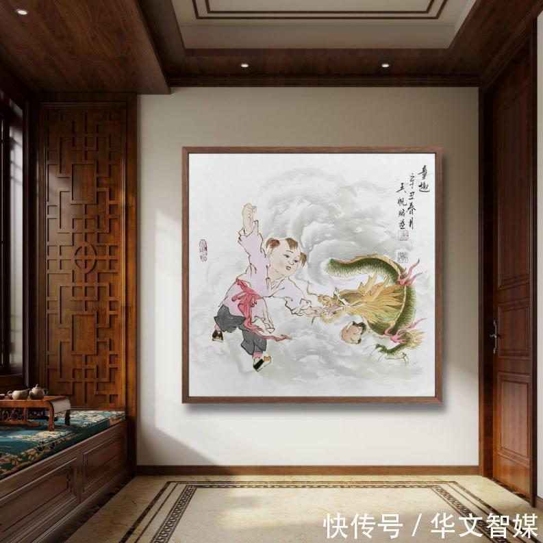 童趣图!家中挂上 大文创研究院 吴帆 童趣图,为家庭带来欢声笑语