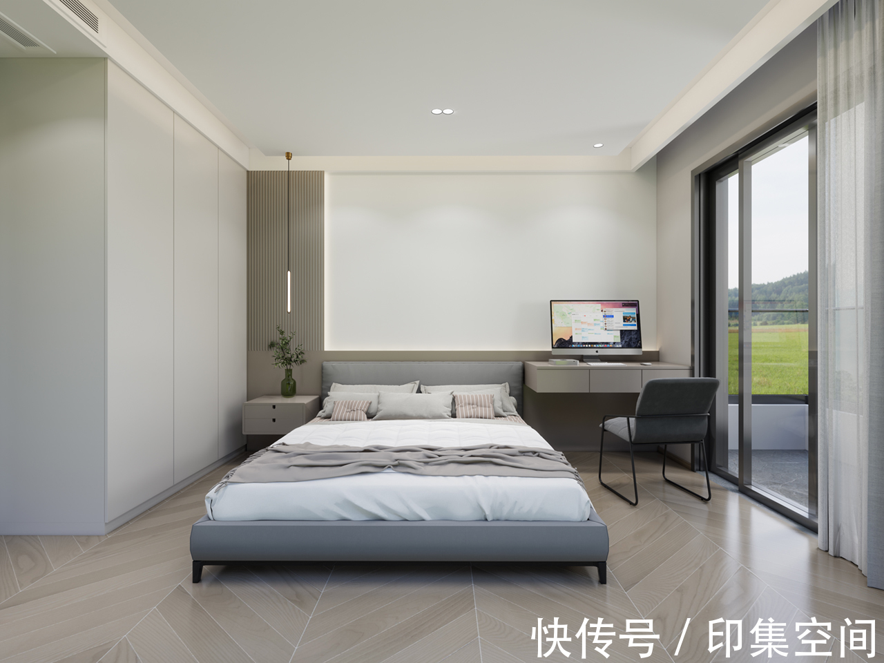 电视墙|极简+悬空电视墙,营造大平层空间感