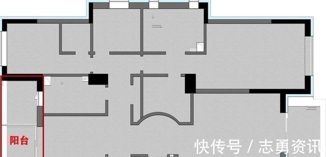 空调外机|拥有改善型阳台,做三分离式布局很合理,左边晾晒,右边改功能房