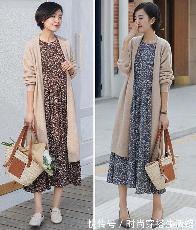 小个子|讲真,秋天穿裙子还是别配小白鞋,学会这几个搭配技巧,时髦显瘦
