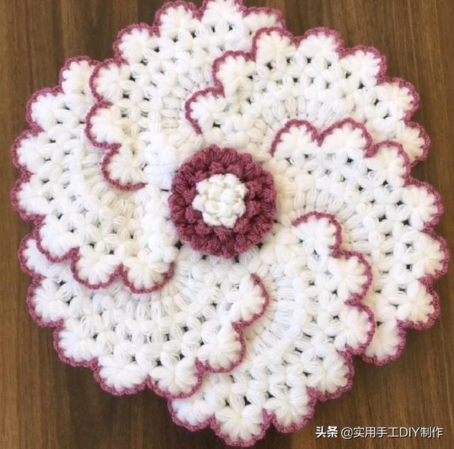 新手#「针织作品」32款只用到一种针法织出来的美垫子,新手留存备用
