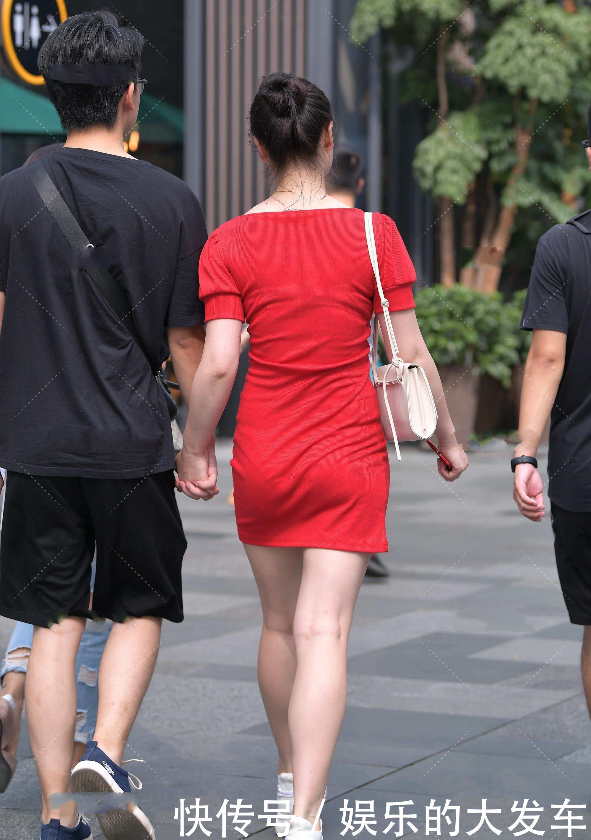 暖调|穿搭只有黑白灰?红系连衣裙显白显气质,展现甜美和典雅气质