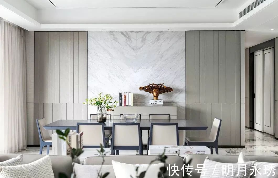 优雅|246㎡现代大平层,简约大方的空间,时尚优雅的布置,高级档次