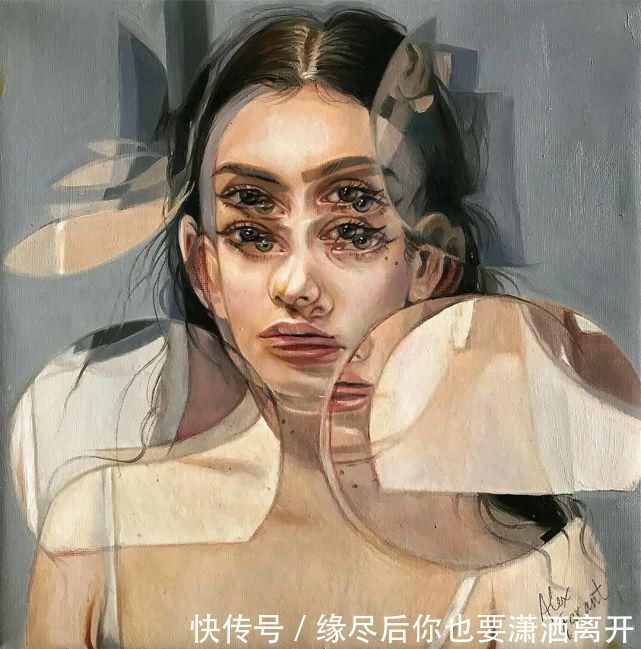 艺术家&他的肖像画让人感到眩晕，陷入自我怀疑，需要多眨几次眼才能看清