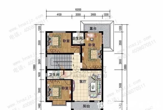 露台|三层欧式农村别墅，占地114平，多窗大露台，农村最热门的款式