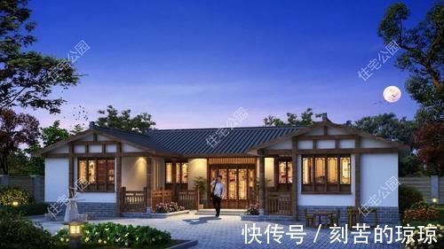 平层|农村建房还是有个院子好,10套农村平层小院,既能停车还能养鸡鸭