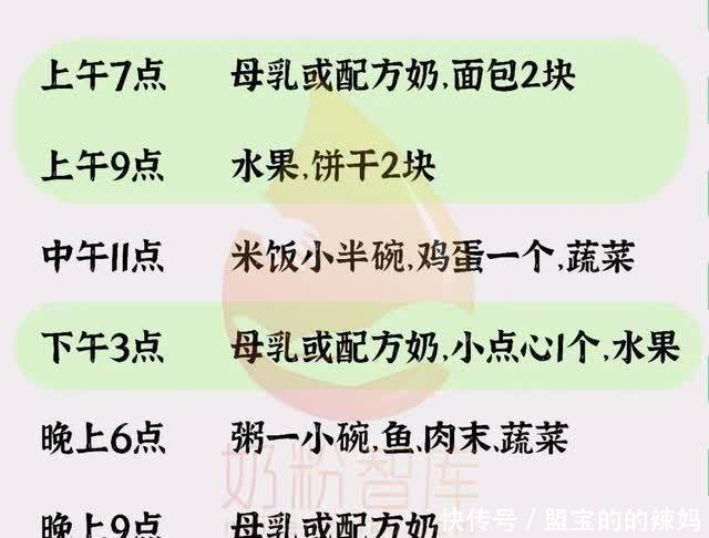 还在一日三餐?宝宝一天吃七顿!速看每日辅食时间表!