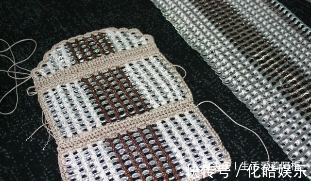 在易拉罐拉环上编织，钩成的包包耐看耐用！DIY变废为宝附教程