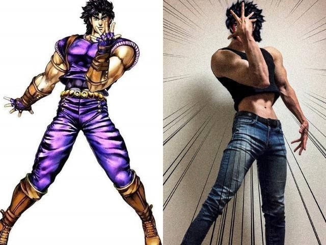 涅槃重生|当《JOJO》中的动漫身材走进现实,网友:这才是真正的二次元身材