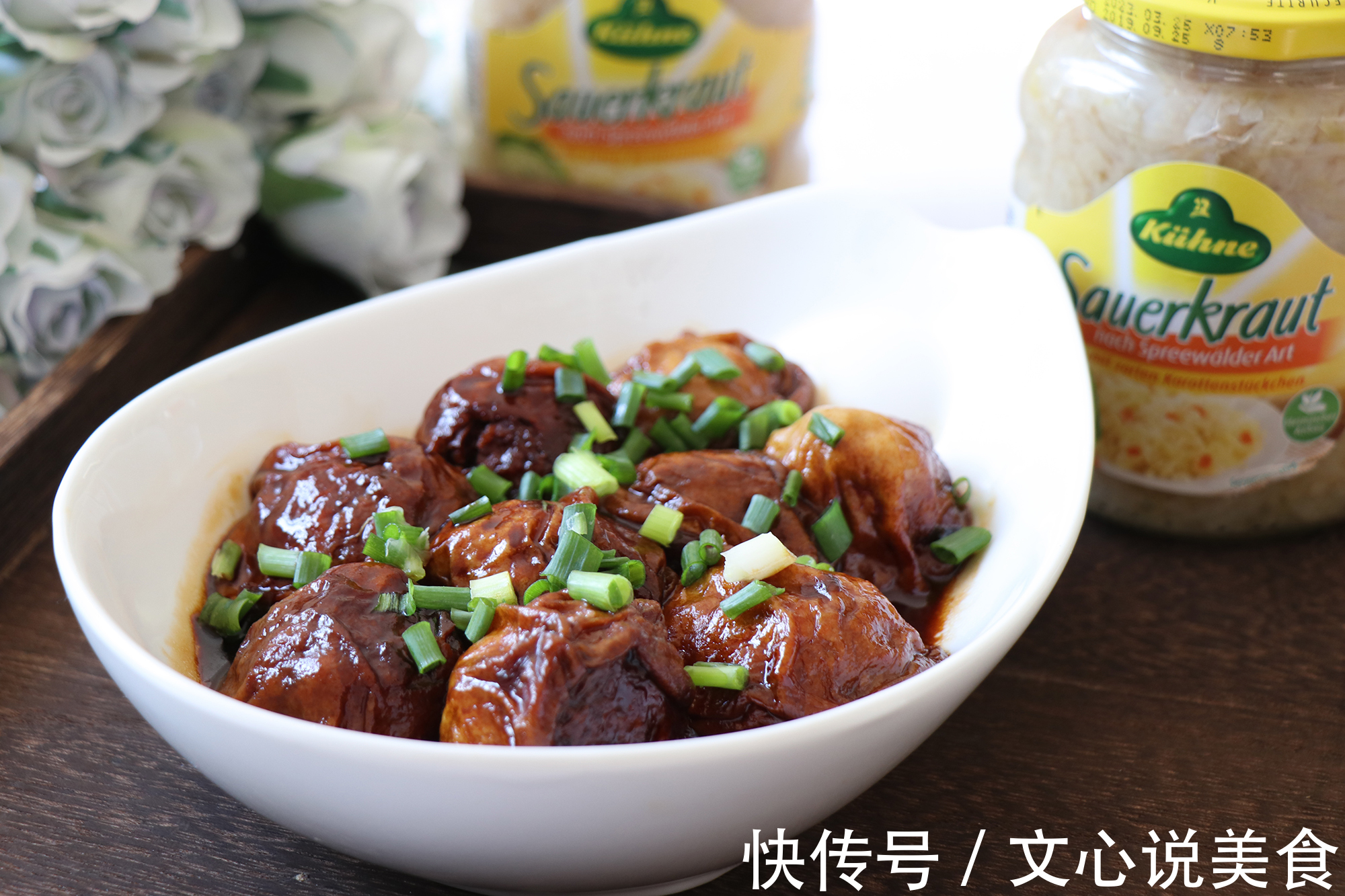 零厨艺的下饭菜,油面筋酿酸菜肉丸,简单易学