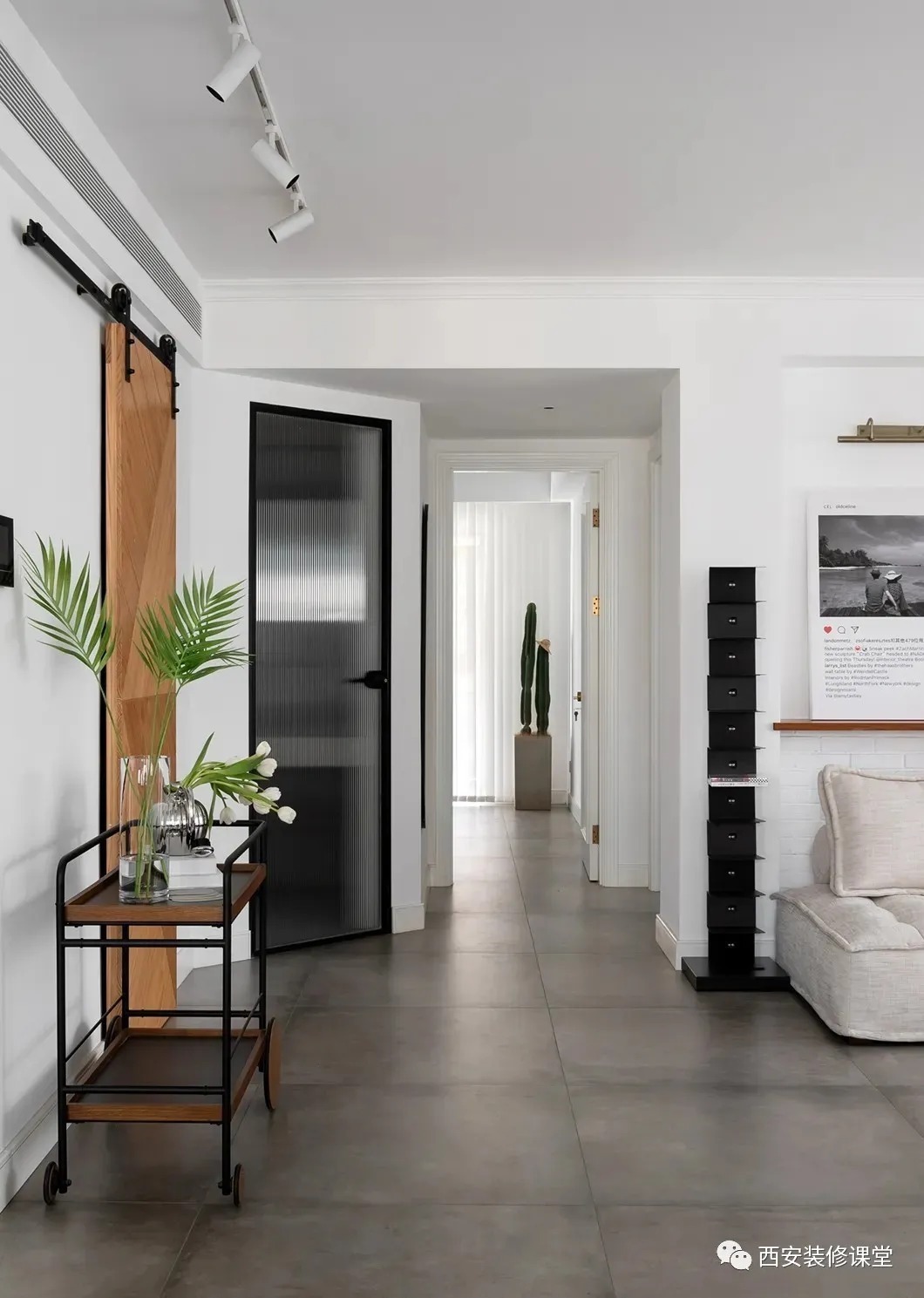 极简|130㎡开放餐厨，通铺瓷砖，打造高质量住宅